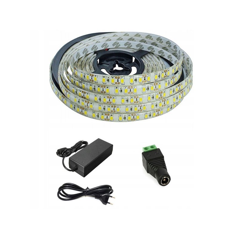ZESTAW LED TAŚMA 5M 2835 IP65 CIEPŁA DZIENNA ZIMNA