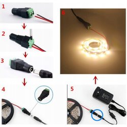 ZESTAW LED TAŚMA 5M 2835 IP65 CIEPŁA DZIENNA ZIMNA