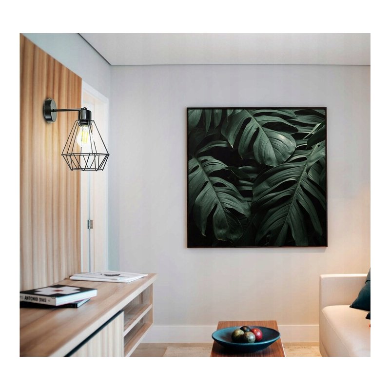 LAMPA KINKIET E27 ścienny stały loft drut BRYLANT