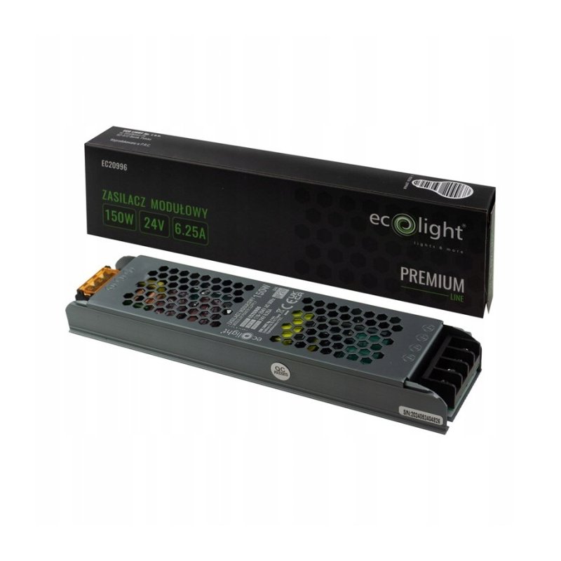 ZASILACZ modułowy SLIM PREMIUM 24V 150W 6,25A IP20 do taśm LED 3lata gw.