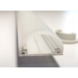 PROFIL ALU do zastosowań GIĘTYCH do LED + KLOSZ 1m