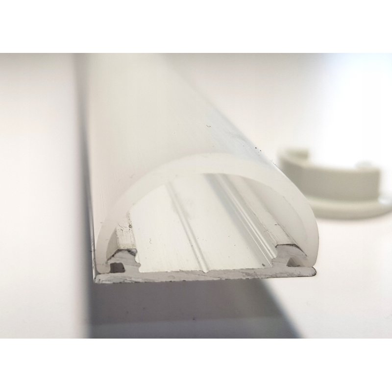 PROFIL ALU do zastosowań GIĘTYCH do LED + KLOSZ 1m