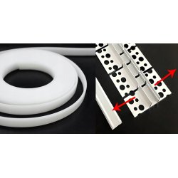 Profil LED Aluminiowy RUCHOMY GIĘTY do Płyt GK Gipsowych Regips + Klosz 2m