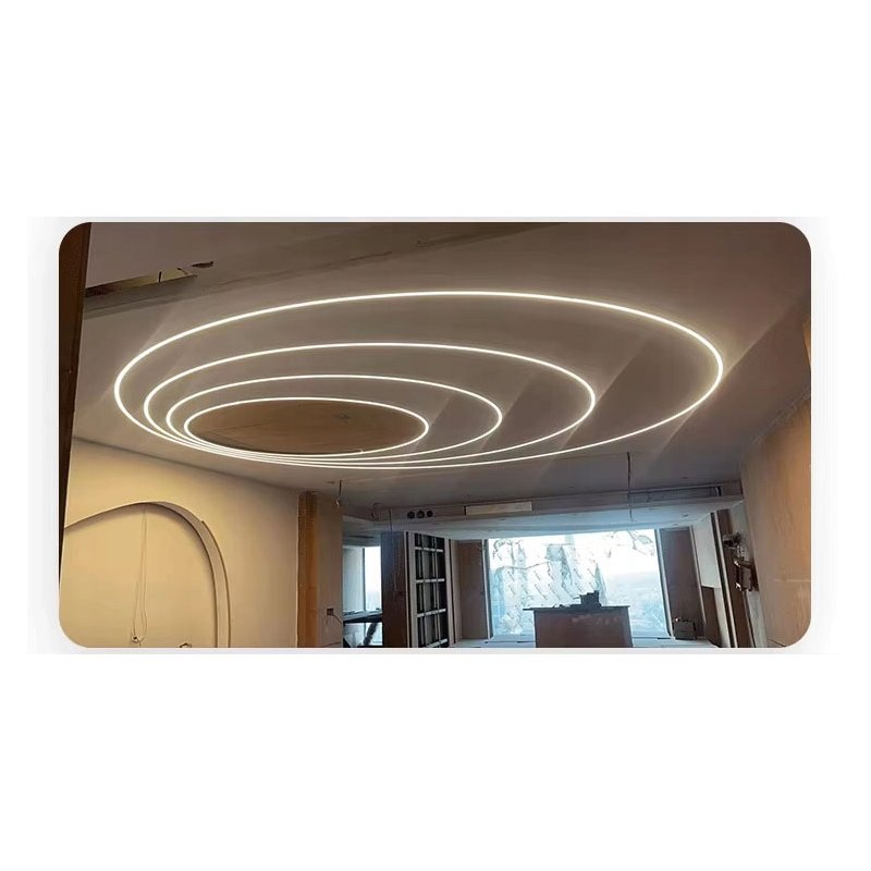 Profil LED Aluminiowy RUCHOMY GIĘTY do Płyt GK Gipsowych Regips + Klosz 2m