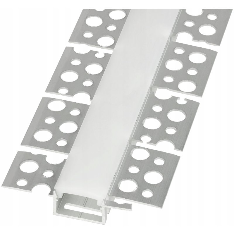 Profil LED Aluminiowy RUCHOMY GIĘTY do Płyt GK Gipsowych Regips + Klosz 2m