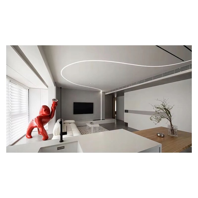 Profil LED Aluminiowy RUCHOMY GIĘTY do Płyt GK Gipsowych Regips + Klosz 2m