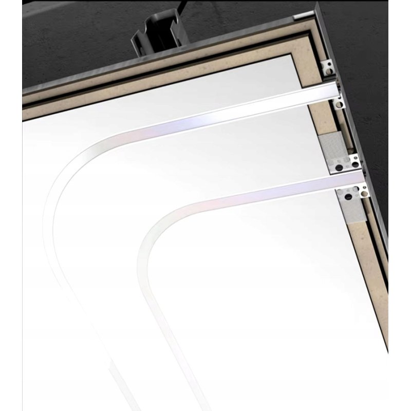 Profil LED Aluminiowy RUCHOMY GIĘTY do Płyt GK Gipsowych Regips + Klosz 2m