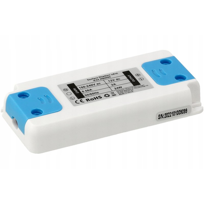 Zasilacz meblowy slim 12V 2A 24W IP44 do taśm led