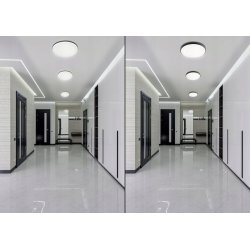 Plafon LED natynkowy Lampa sufitowa 18W NW z wymienną ramką biały/czarny