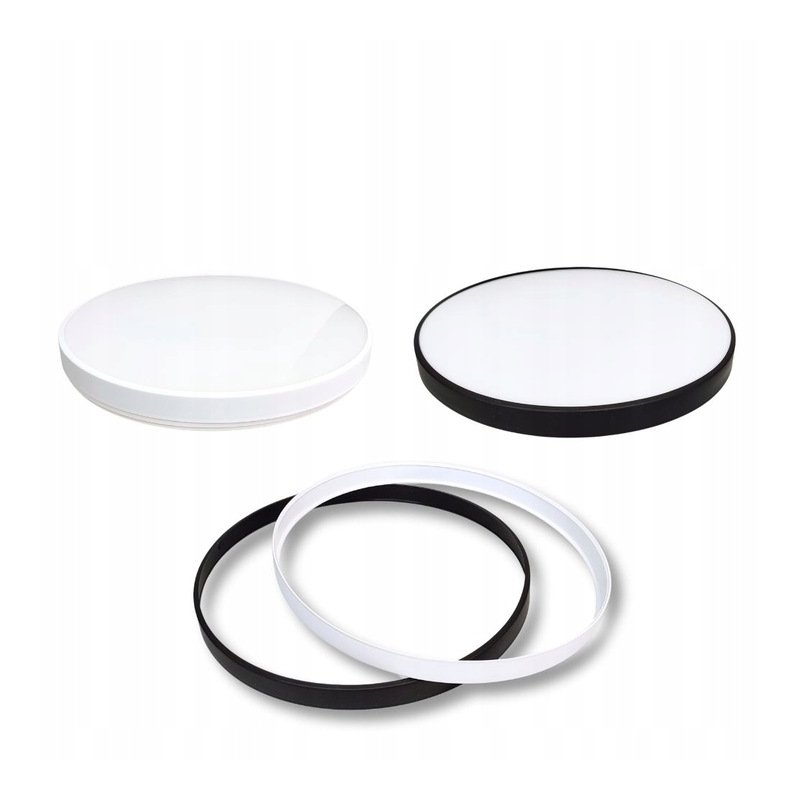 Plafon LED natynkowy Lampa sufitowa 18W NW z wymienną ramką biały/czarny