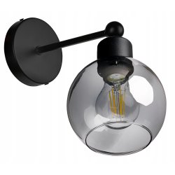 LAMPA KINKIET ŚCIENNY stały E27 LOFT szklany KULA