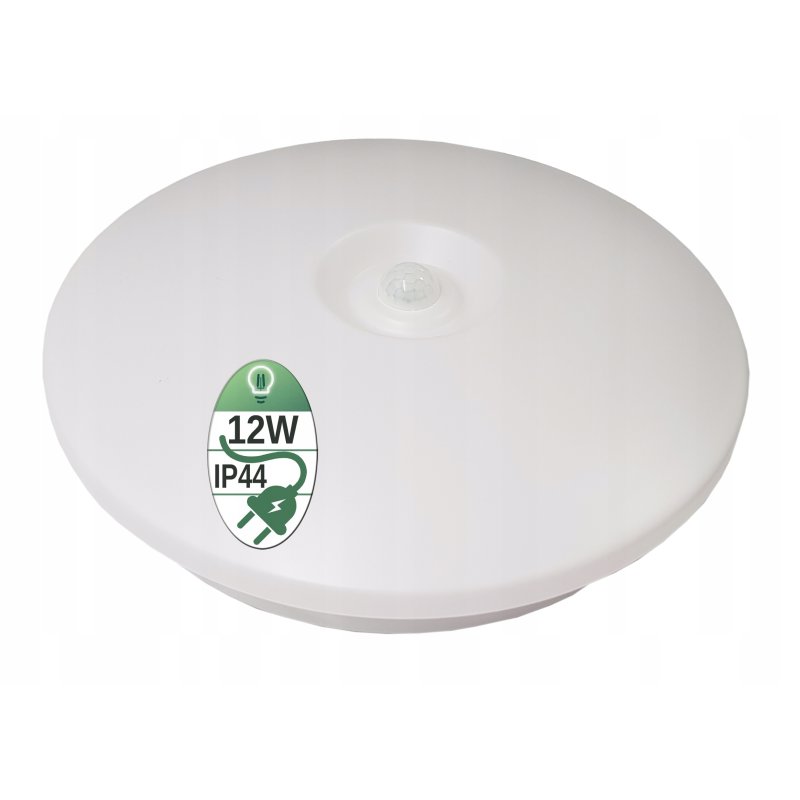 Plafon lampa LED IP44 12W z czujnikiem ruchu PIR