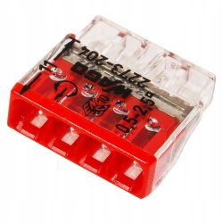 Szybkozłączka kostka WAGO 4-torowa na drut 4x0,5mm-2,5mm zaciskowa