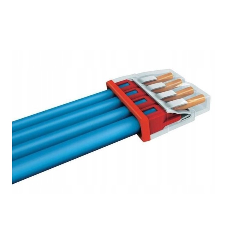 Szybkozłączka kostka WAGO 4-torowa na drut 4x0,5mm-2,5mm zaciskowa