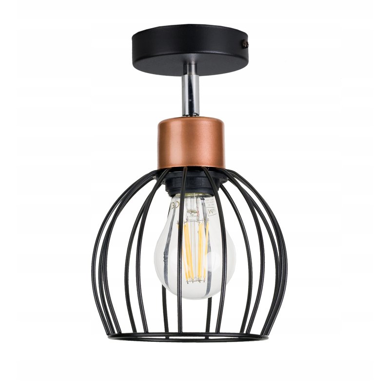 LAMPA KINKIET ŚCIENNY regulowany loft KULA drut 1