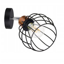LAMPA KINKIET ŚCIENNY regulowany loft KULA drut 1