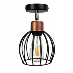 LAMPA KINKIET ŚCIENNY regulowany loft KULA drut 1