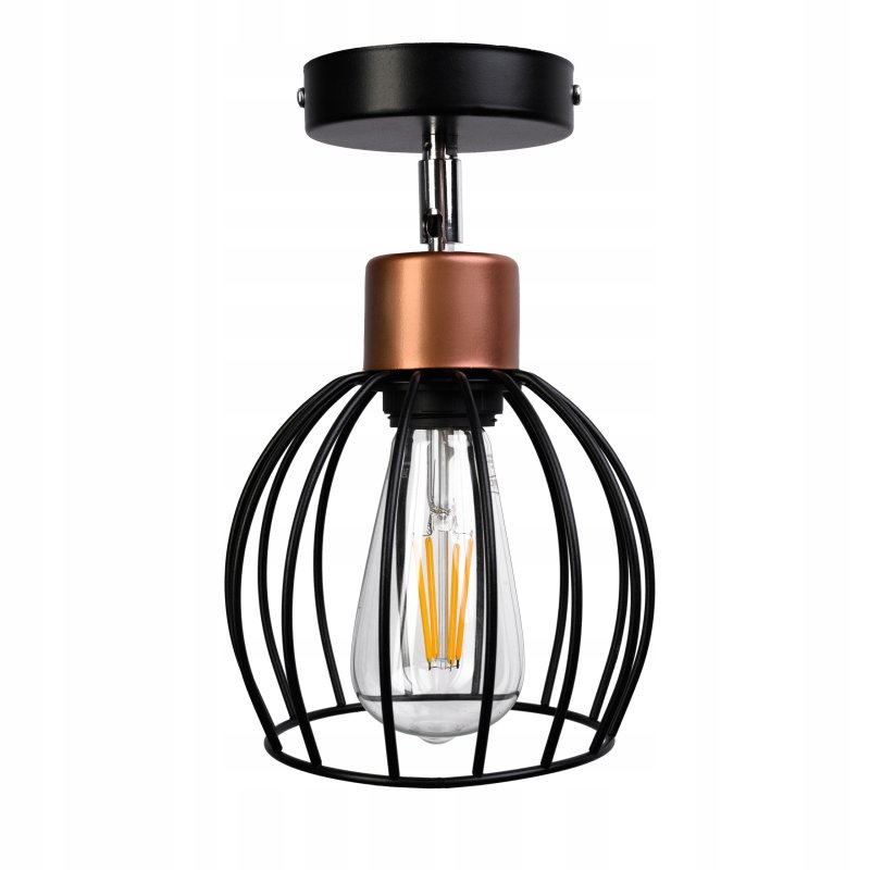 LAMPA KINKIET ŚCIENNY regulowany loft KULA drut 1