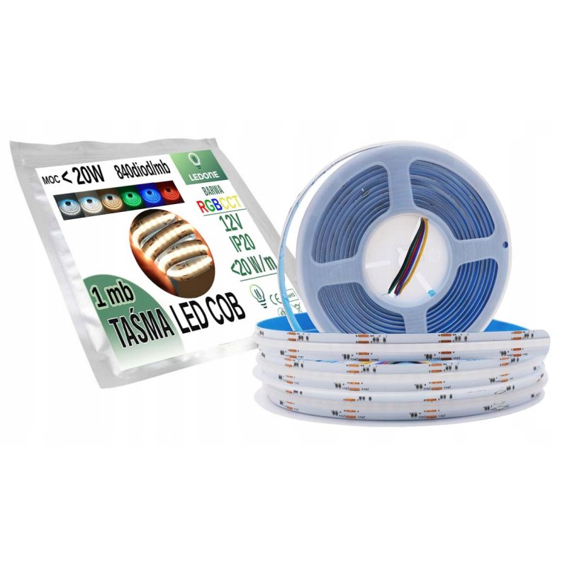 Taśma LED COB linia RGB CCT 24V  20w/m 1m RGBW