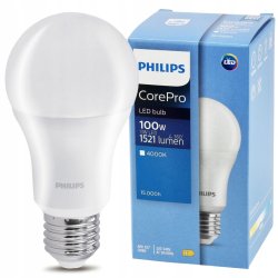 ŻARÓWKA LED Philips CorePro Mocna A60 E27 13W100W 4000K