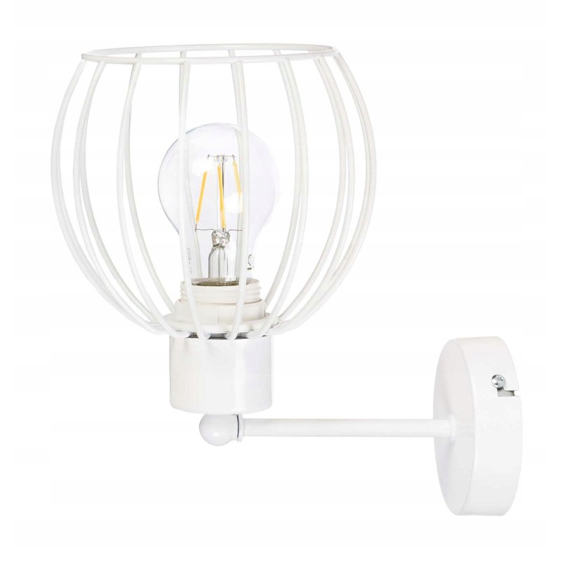 LAMPA KINKIET ścienny stały loft drut KULA na E27