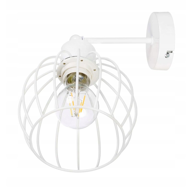 LAMPA KINKIET ścienny stały loft drut KULA na E27