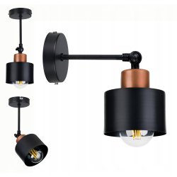 LAMPA sufit KINKIET ŚCIENNY regulowany loft KUBEK