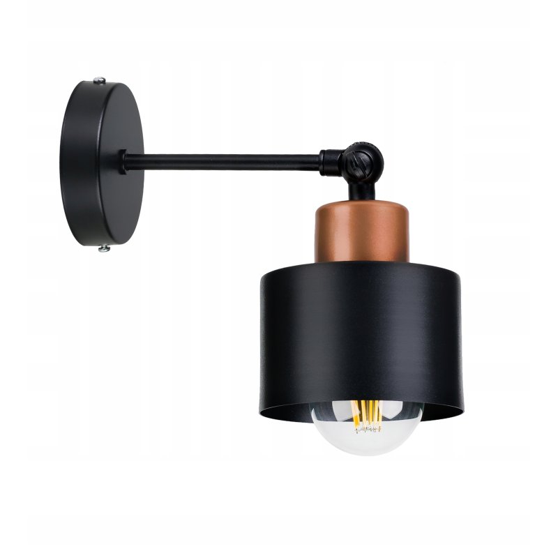 LAMPA sufit KINKIET ŚCIENNY regulowany loft KUBEK