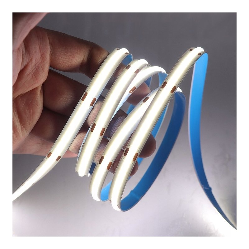 Taśma LED COB 24V 12W 8mm 528 d/mb Neon ZIMNY 1m z rolki 30m cięty co 1mm