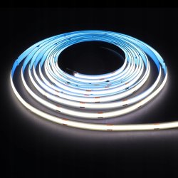 Taśma LED COB 24V 12W 8mm 528 d/mb Neon ZIMNY 1m z rolki 30m cięty co 1mm