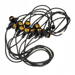 GIRLANDA sieciowa 230V 15m ogrodowa łańcuch + 16x ŻARÓWKI LED E27 Filament