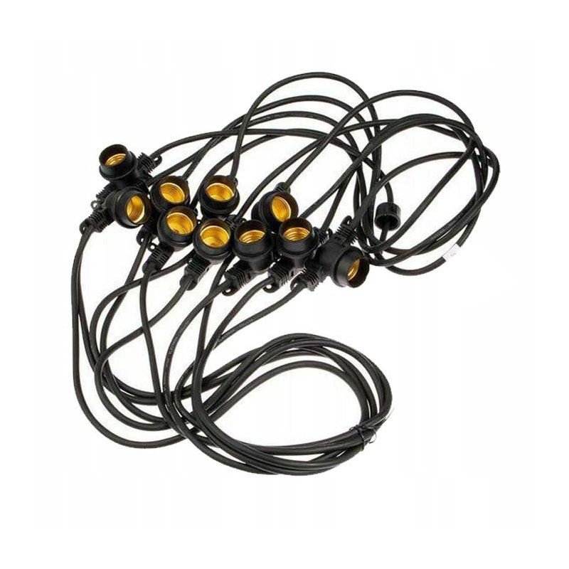 GIRLANDA sieciowa 230V 15m ogrodowa łańcuch + 16x ŻARÓWKI LED E27 Filament