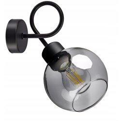 LAMPA KINKIET ŚCIENNY stały E27 LOFT szklany KULA