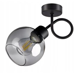 LAMPA KINKIET ŚCIENNY stały E27 LOFT szklany KULA