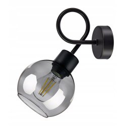 LAMPA KINKIET ŚCIENNY stały E27 LOFT szklany KULA