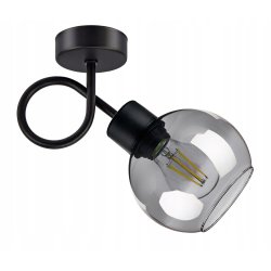 LAMPA KINKIET ŚCIENNY stały E27 LOFT szklany KULA