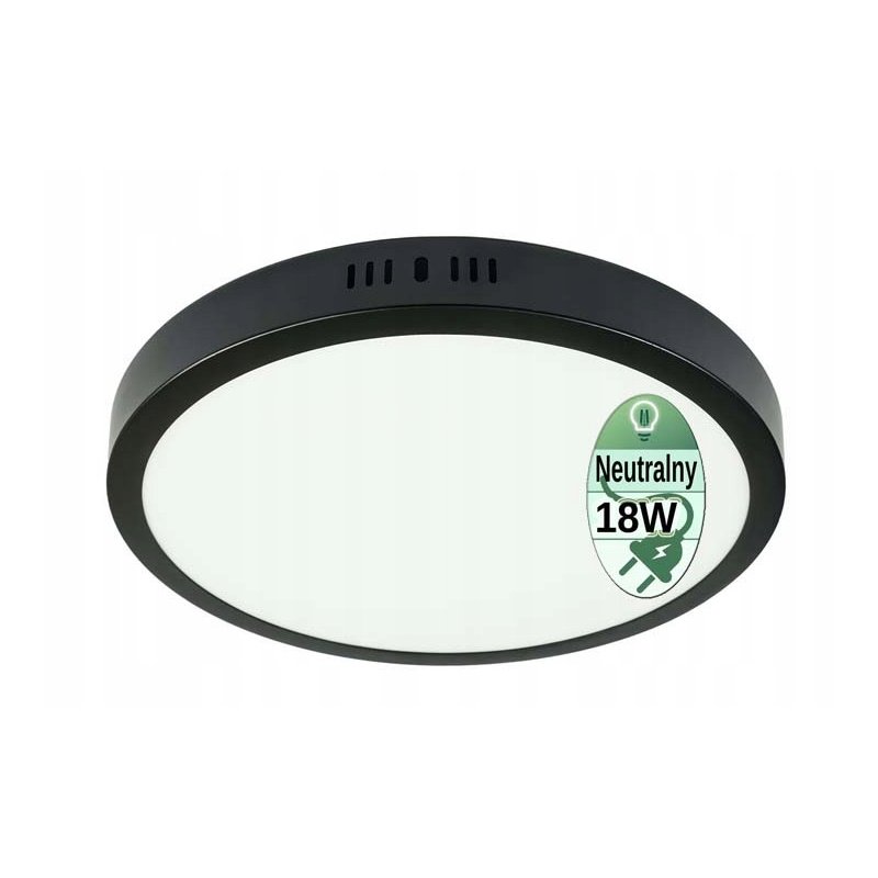 Panel LED plafon natynkowy 18W PREMIUM CCD czarny