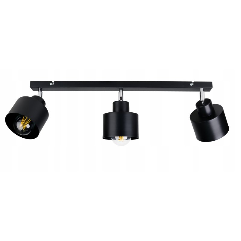 LAMPA PLAFON ŻYRANDOL regulowa BELKA KUBEK CZARNY