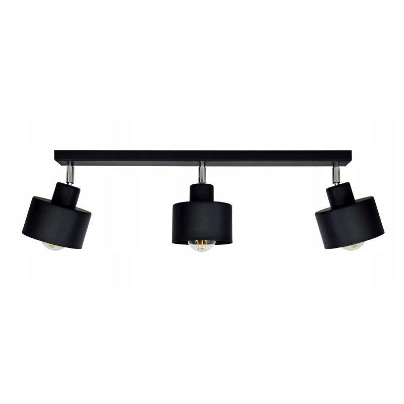 LAMPA PLAFON ŻYRANDOL regulowa BELKA KUBEK CZARNY