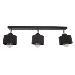 LAMPA PLAFON ŻYRANDOL regulowa BELKA KUBEK CZARNY