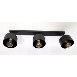 LAMPA PLAFON ŻYRANDOL regulowa BELKA KUBEK CZARNY