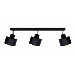 LAMPA PLAFON ŻYRANDOL regulowa BELKA KUBEK CZARNY