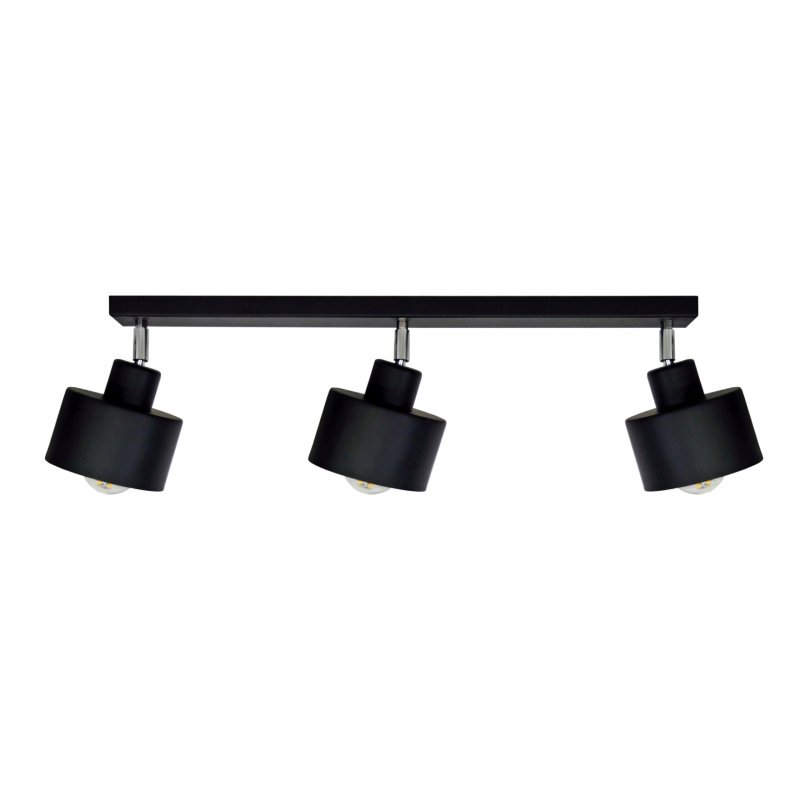 LAMPA PLAFON ŻYRANDOL regulowa BELKA KUBEK CZARNY