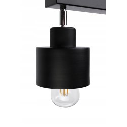 LAMPA PLAFON ŻYRANDOL regulowa BELKA KUBEK CZARNY