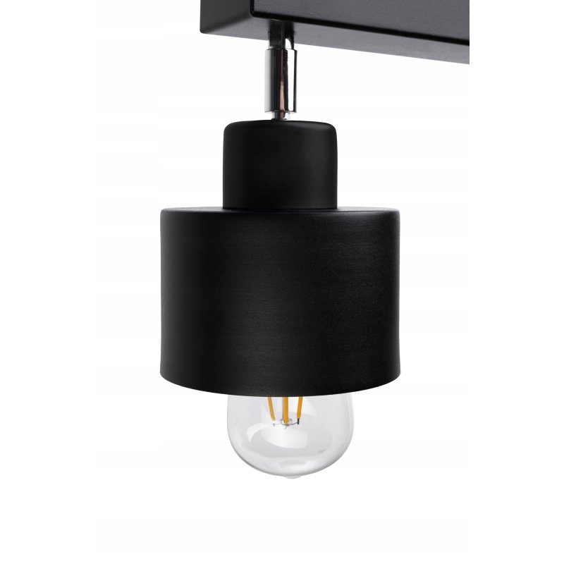 LAMPA PLAFON ŻYRANDOL regulowa BELKA KUBEK CZARNY