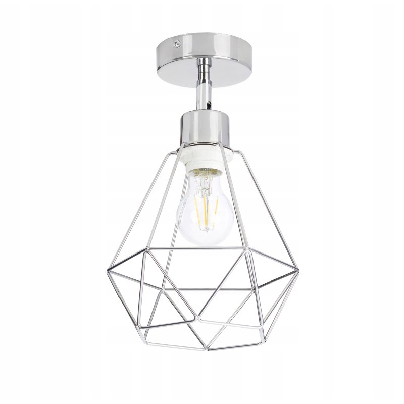 LAMPA KINKIET ścienny ruch loft drut na E27 chrom