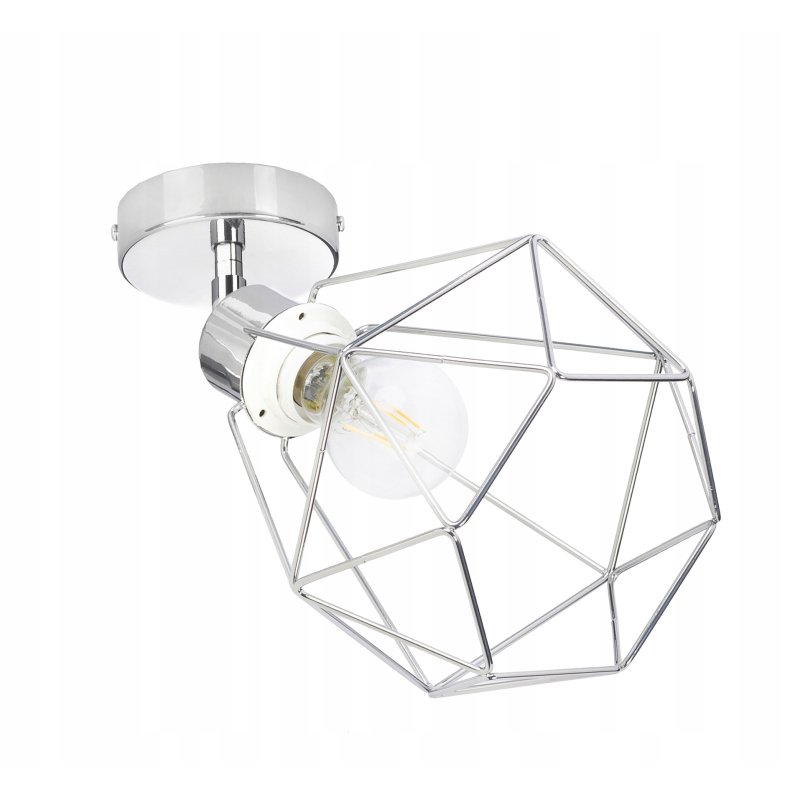 LAMPA KINKIET ścienny ruch loft drut na E27 chrom