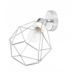 LAMPA KINKIET ścienny ruch loft drut na E27 chrom