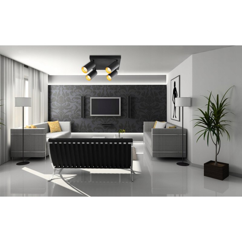 LAMPA sufitowa KINKIET oprawa SPOT 4x GU10 plafon