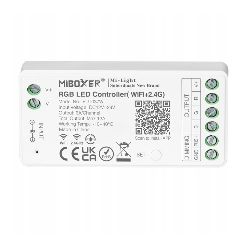 STEROWNIK FUT037W+ MILIGHT WIFI tuya RGB STREFOWY